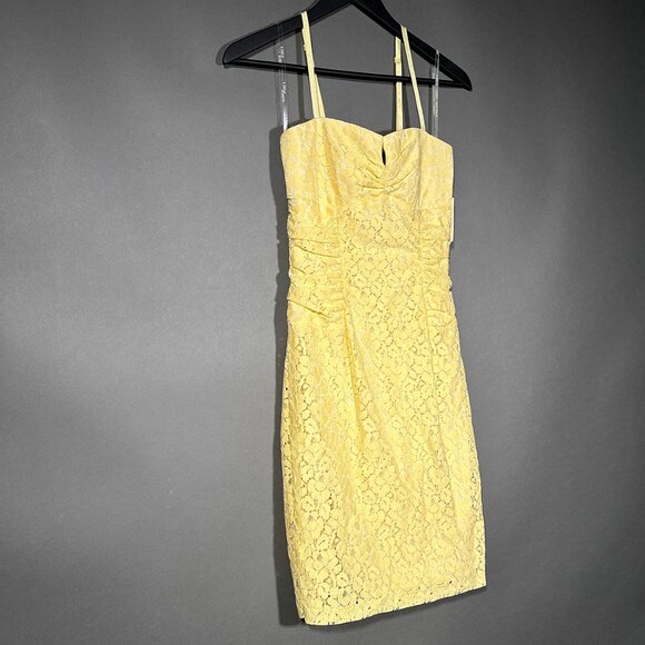 NWT B. Darlin Yellow Sleeveless Flower Cutouts‎ Dress Made in the USA Size 7/8 - Picture 1 of 16